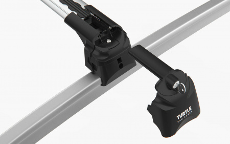 Багажник на интегрированные рейлинги Turtle Air 2 (комплект 2 шт.) модель 106 цвет серебристый от магазина ФаркопРос